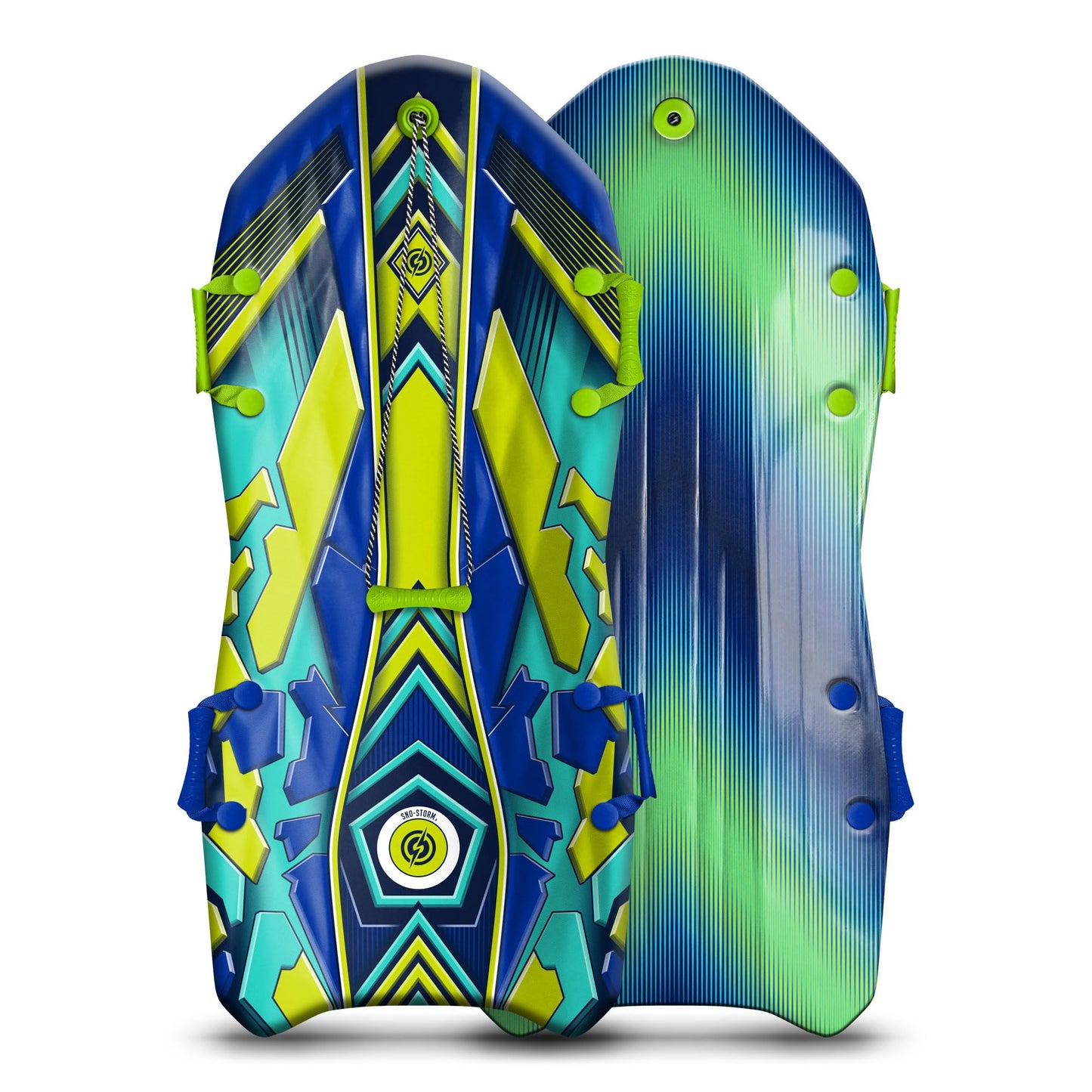 Sno-Storm Premium Foam Sno-Storm Snow Sled | Superior Foam Recreational Snow sled | Tow Rope and Handles | Sized for Youth and Adults | Contoured Deck Design | 50in-127cm Design Length