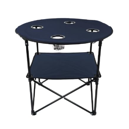 Camping Table – Lightweight Portable Outdoor Table with Cup Holders – Compact Folding Table for Camping, Tailgating, RVs, Beaches & Picnics