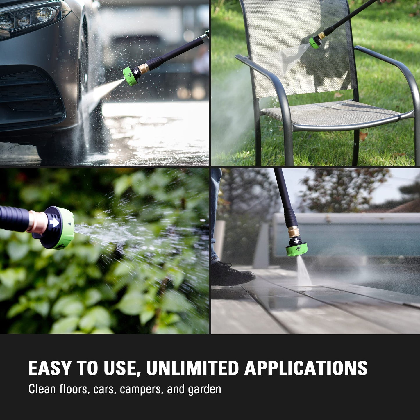 Greenworks 24V 600 PSI (0.8 GPM) Cordless Power Cleaner with (2) 2Ah Batteries, Charger, & Wash Glove, Green