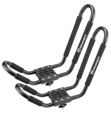 J-Bar Kayak Roof Rack Carrier – Universal Mount with Foam Pads & Tie‑Downs, Holds Up to 75 lb