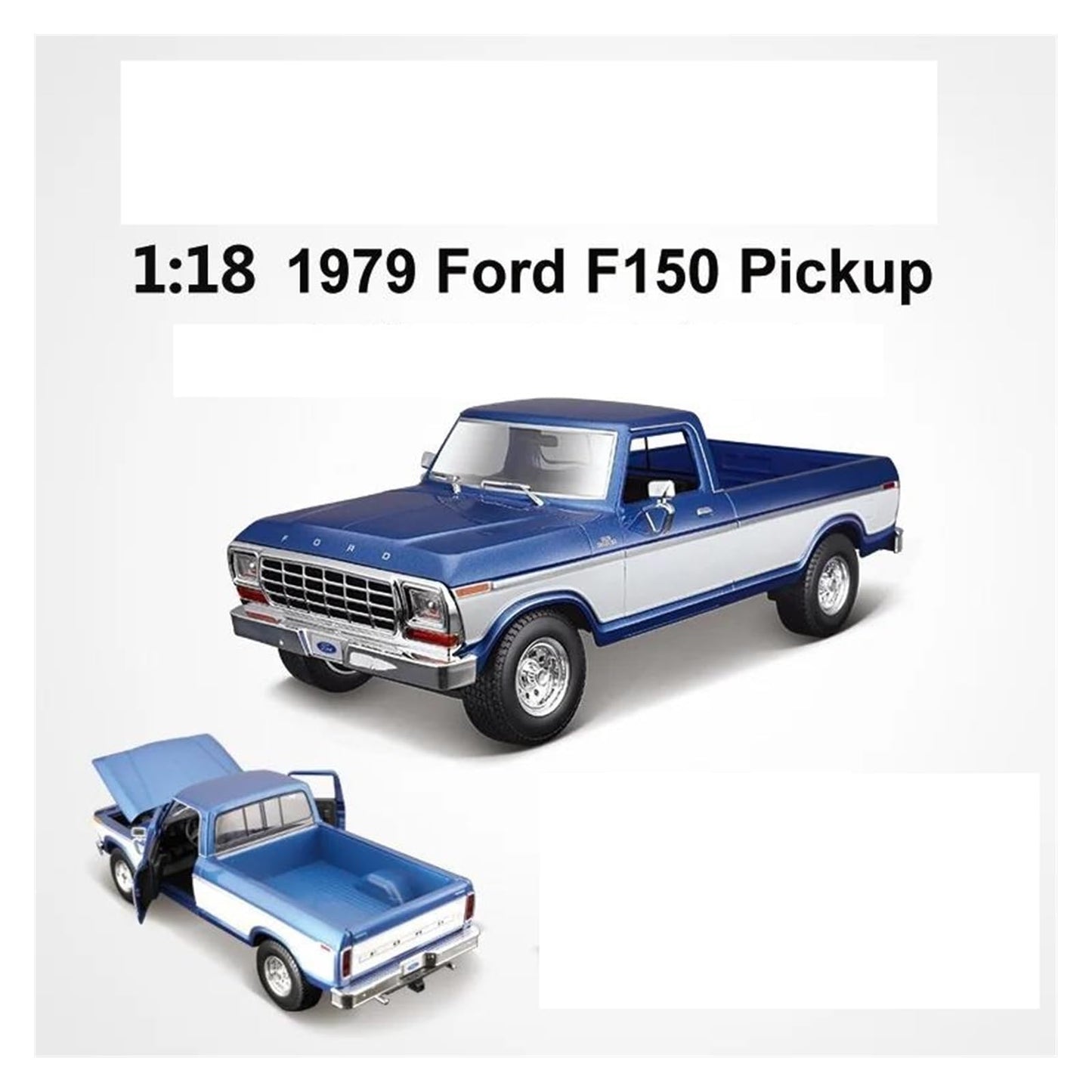 1:18 1979 Ford F-150 Pickup Truck Diecast Model – Classic Ford Pickup Alloy Edition