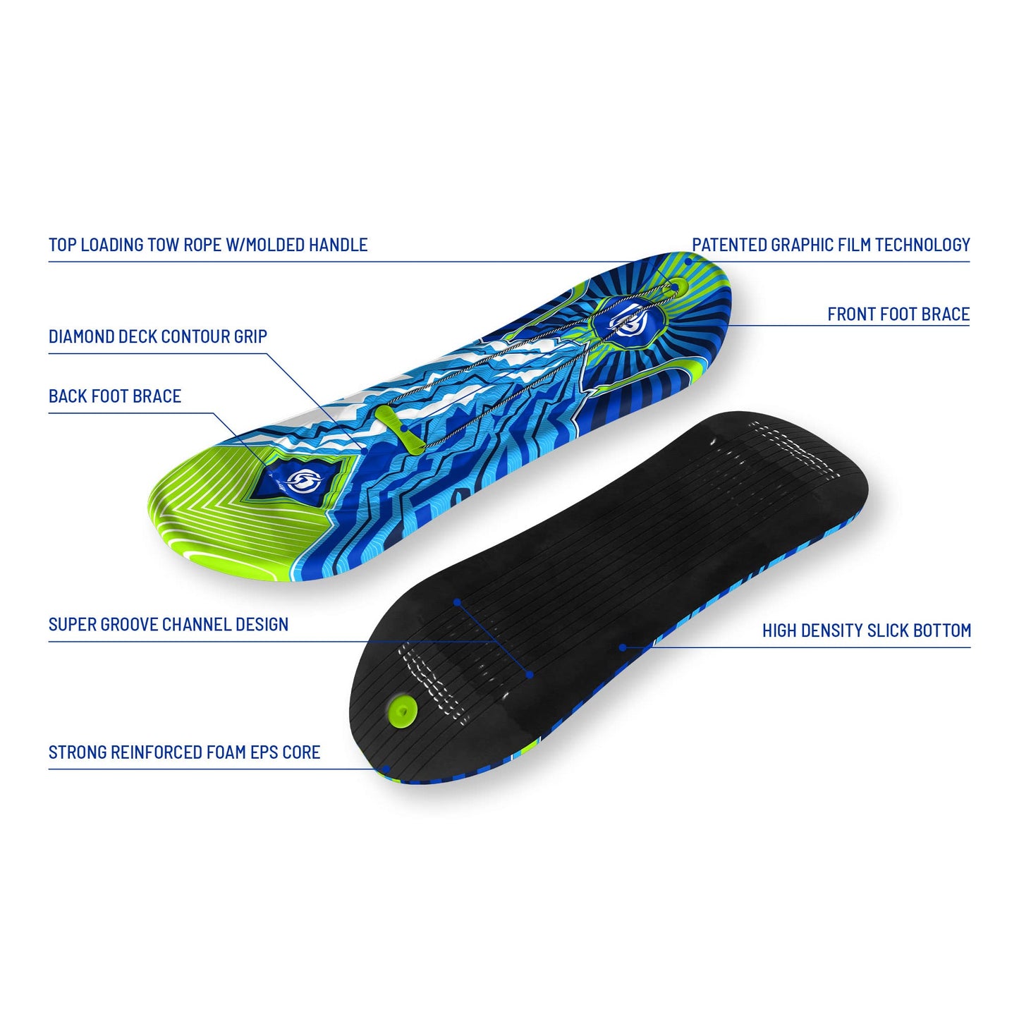 Sno-Storm 48" Snowboard 2PK // Foam Soft Winter Snow Sled for Adults and Kids, Mix (709960)