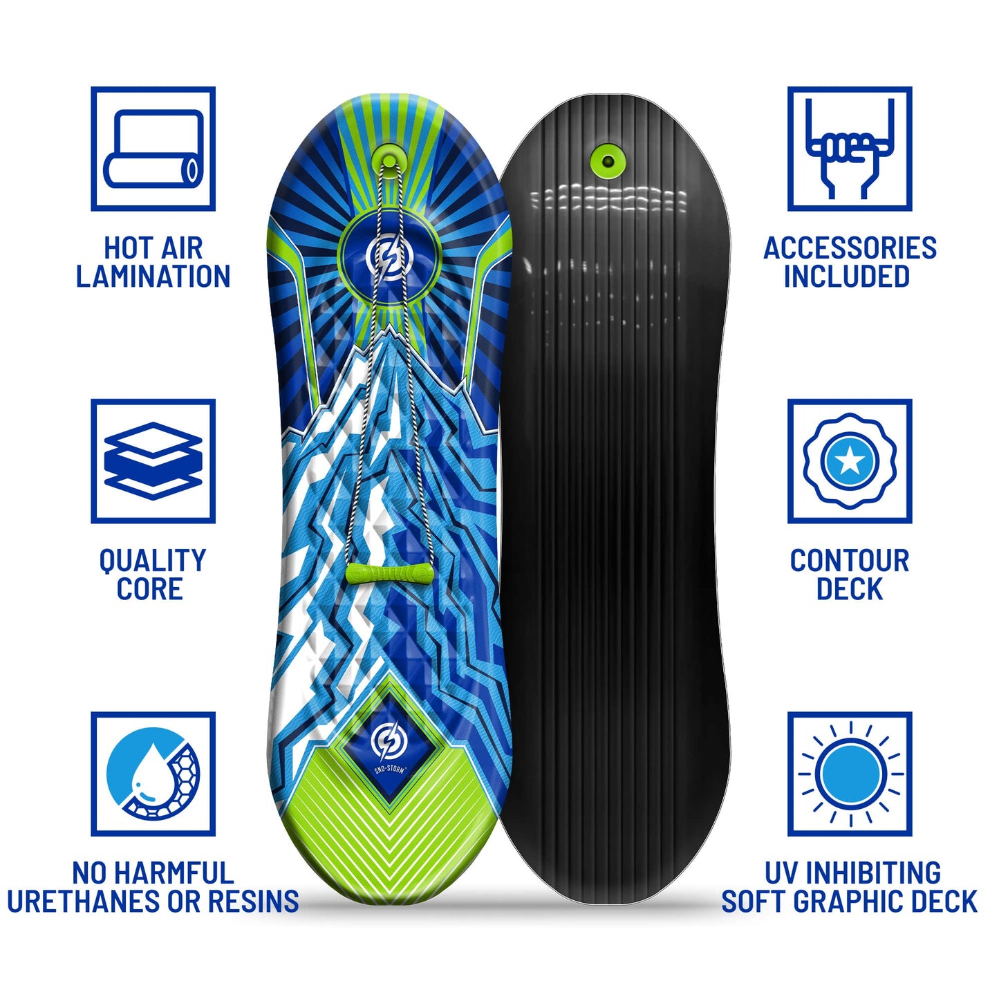 Sno-Storm 48" Snowboard 2PK // Foam Soft Winter Snow Sled for Adults and Kids, Mix (709960)