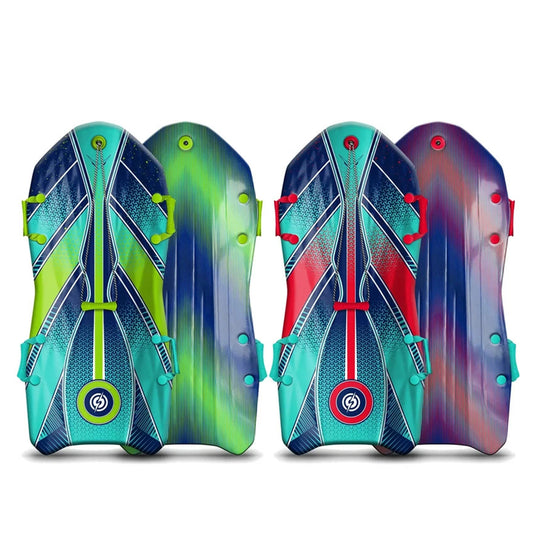 Sno-Storm Premium Foam Snow Sled 2-Pack – 50" Contoured Deck, Tow Rope & Handles – Lightweight Foam Sled for Kids & Adults – Durable Winter Snow Sledding Set