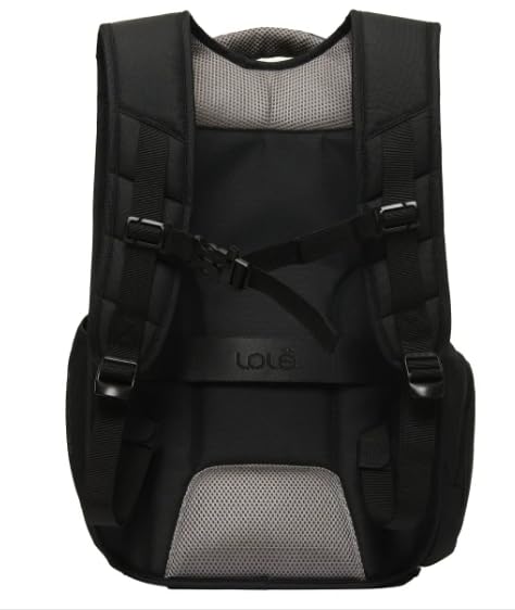 Lole Expandable Backpack with Padded Laptop Sleeve, Bottle Pocket & Emergency Whistle – Made in Vietnam - Black (Black)