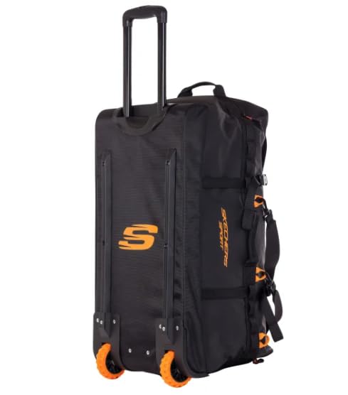 Rolling Sports Duffel Bag with Wheels & Backpack Straps – Water-Resistant Travel Gym Bag with Compartments, Terrain Wheels & Carry Handles for Athletes, Trips & Weekend Getaways