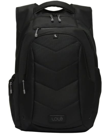 Lole Expandable Backpack with Padded Laptop Sleeve, Bottle Pocket & Emergency Whistle – Made in Vietnam - Black (Black)