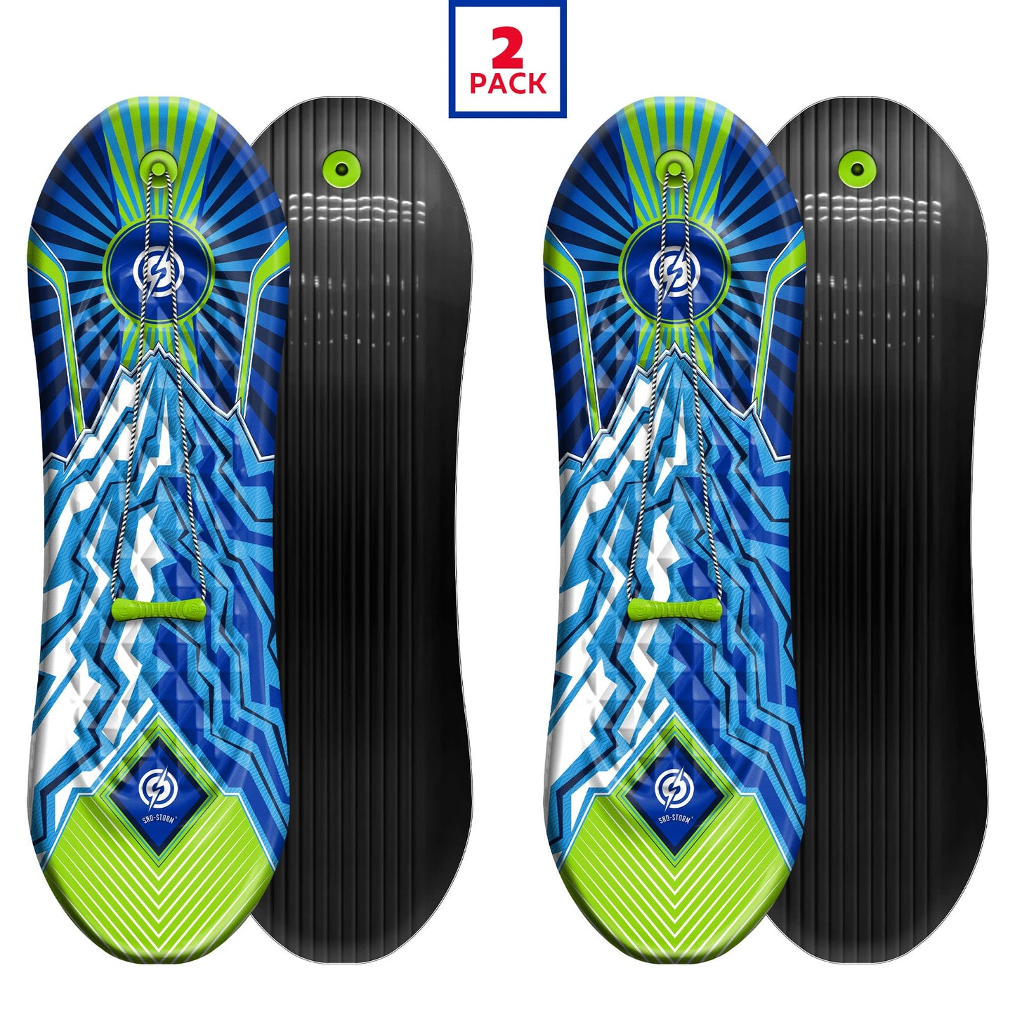 Sno-Storm 48" Snowboard 2PK // Foam Soft Winter Snow Sled for Adults and Kids, Mix (709960)