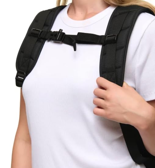 Lole Expandable Backpack with Padded Laptop Sleeve, Bottle Pocket & Emergency Whistle – Made in Vietnam - Black (Black)